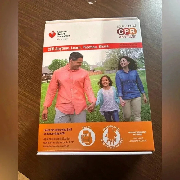 New. AHA Adult And Child CPR Trainer. Mannequin DVD. Extra Lung, Wipes. - Picture 1 of 7